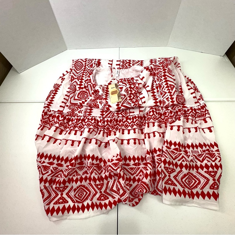 Dokotoo Boho Red & White Maxi Dress - Picture 9 of 11